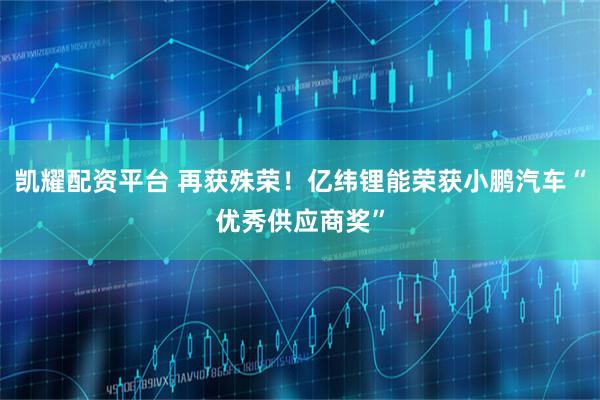 凯耀配资平台 再获殊荣！亿纬锂能荣获小鹏汽车“优秀供应商奖”